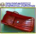 Red snow sled with brake / snow sledge board / plastic snow sledge snow glider